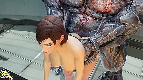 Liara Surrenders Her Pussy To Midnight Monster